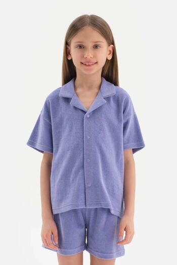 Dagi Lilac Girl's Towel Shirt