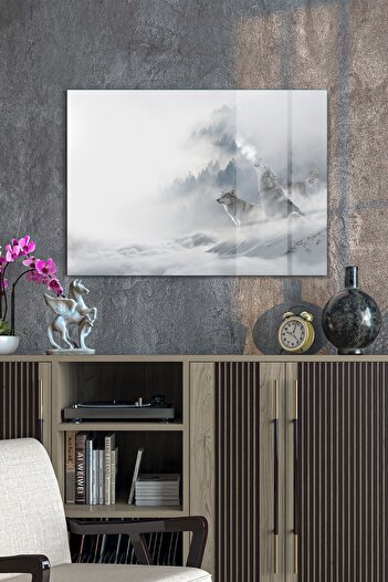 Decovetro Glass Painting Wolfs Howling