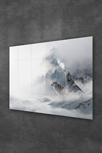 Decovetro Glass Painting Wolfs Howling