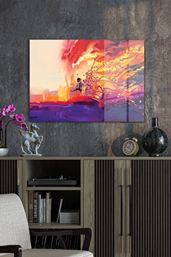 Decovetro Glass Table Walking Dreams
