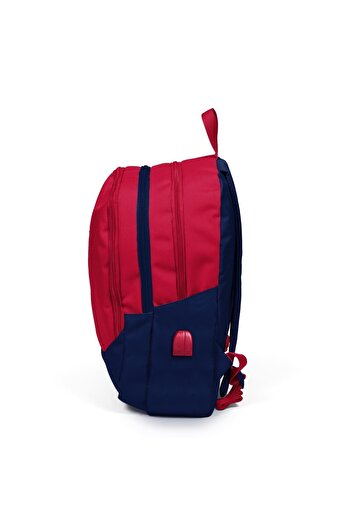 Coral High Sport Kırmızı Lacivert Dört Bölmeli Usb Şarjlı Kulaklık Çıkışlı Sırt Çantası 23447