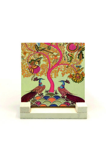 Sadrazam PeacocksPrinted Natural Stone Tabletop