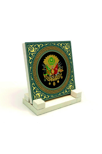 Sadrazam Ottoman Coat of Arms Printed Natural Stone Tabletop