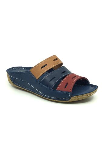 Taşpınar Ayakkabı Taşpınar 100% Genuine Leather Inside and Outside Women's Summer Orthopedic Slippers