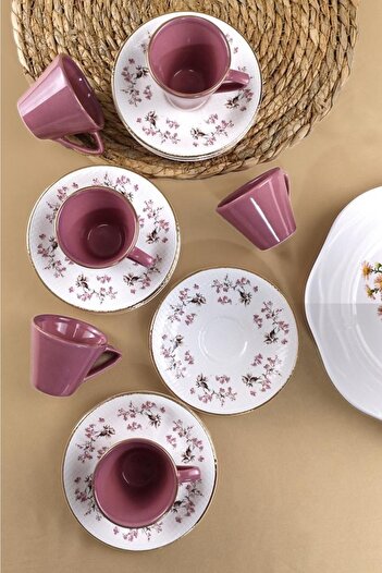 Glore Istanbul Elvira 12 Piece Coffee Set for 6 People
