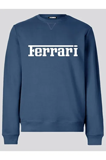 Efendioğlu Design Світшот з тонким весняним коміром і написом Ferrari