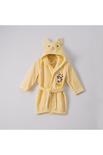 instababyrooms Panda Bebek Bornoz Çocuk Bornoz Takımı Model 453