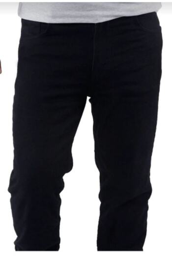 ClaSs fashion Men's Lycra Pipe Leg High Waist Oversize Large Size Colorfast Black Jeans