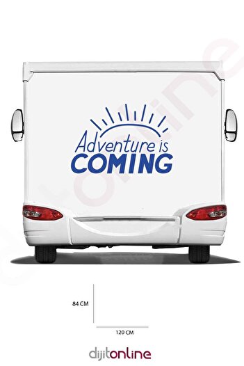 Dijitonline Autocolant Caravan Adventure - Autocolant Soare - 120x84 cm