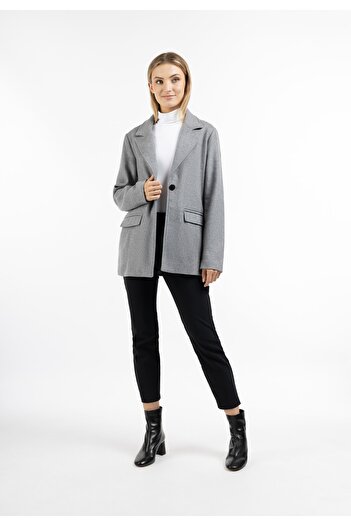 Dreimaster Langer Blazer aus Wollgemisch