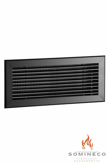SOMINECO Alüminyum Siyah Lineer Şömine-klima-dolap Menfezi 30x15x5 Cm