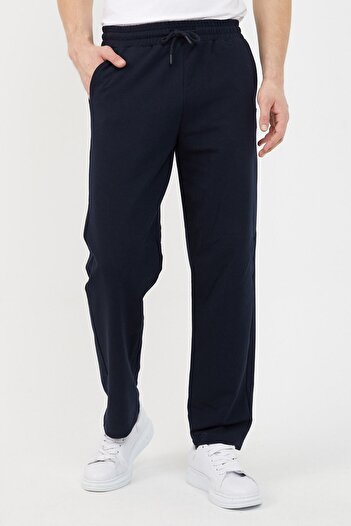 mmetalic Ανδρικό φούτερ με ίσιο μπλέ Navy Blue