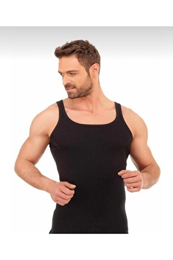 Berrak Men's 12" Thin Strap Ribbed Camisole Undershirt 1044