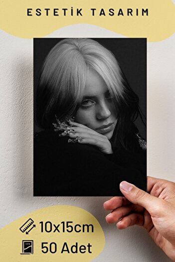Postifull Billie Eilish Kolaj Poster Seti -spotify Uyumlu Poster -duvar Dekoru -10cm*15cm-kalın Kuşe Kağıt