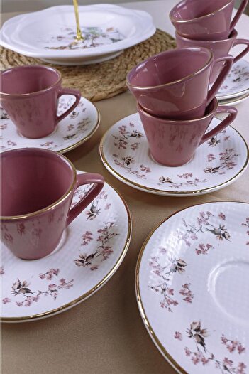Glore Istanbul Elvira 12 Piece Coffee Set for 6 People