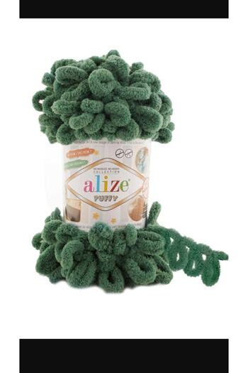 platin hediyelik Alize (5 Pieces) Puffy 532 Green Hand Knitting Yarn