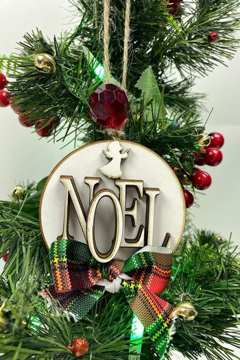 GELD Новорічна ялинкова прикраса з написом «Noel» 5 штук – Новорічна прикраса