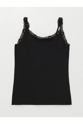 LC Waikiki Lcw Dream U Collar Lace Detailed Women's Tank Top