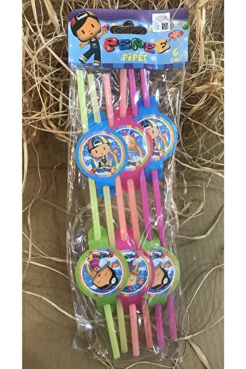 Deniz Party Store Pepee Plastic Straws 6 Pack