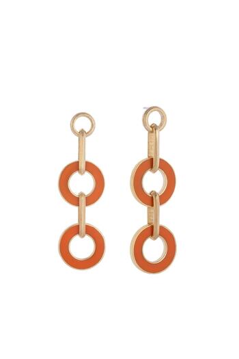 Juju Bronze Enamel Circle Earrings