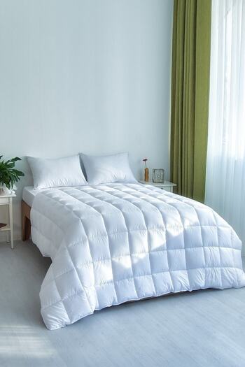 MEKA TEKSTİL Duvet Double Microfiber Full Square Patterned 195x215 Cm