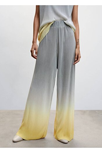 MANGO Woman Pleated Palazo Trousers
