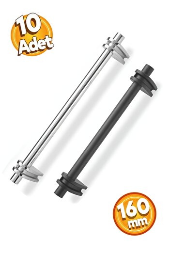 EGESEL Mâner de mobilier Lux Larisa Model 10 bucăți 160 mm - 1. Clasa Metal/Antracit-Negru-Crom
