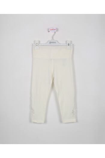 incity Girl's Lace Detailed Ecru White Tights