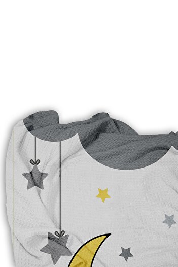 Bebişim Halı Cute Elephant Patterned Single Pique (With Pillow Case)