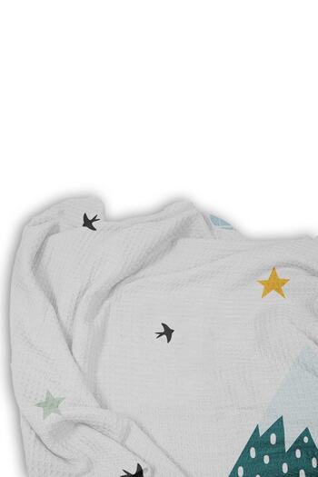 Bebişim Halı Scandinavian Mountain Patterned Single Pique (With Pillow Case)