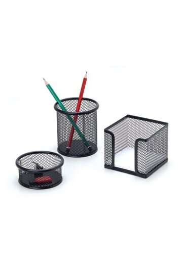 Südor Black Wire 3-Piece Desktop Organizer