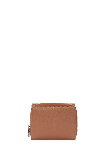 CENGİZ PAKEL Genuine Leather Women's Portfolio - Wallet 65210-Tan