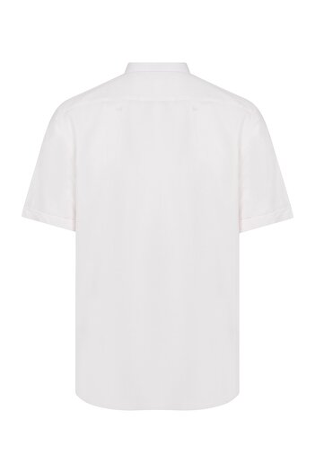 Hatemoğlu Pink Short Sleeve Patterned Classic Shirt