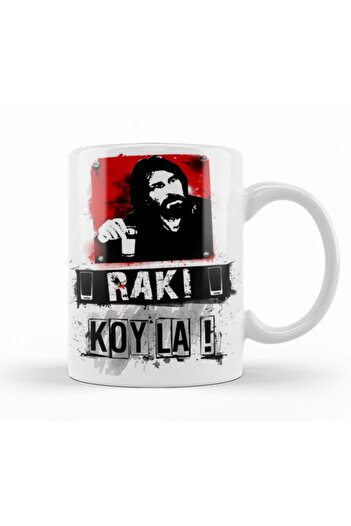 Baskı Dükkanı Behzat Ç Rakı Koy La Mug Glass Porcelain