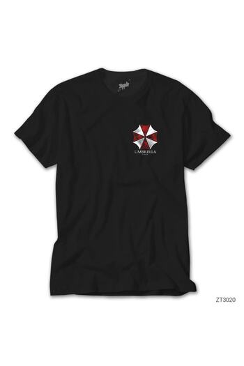 Z zepplin Unisex Resident Evil Umbrella Corp Siyah Tişört