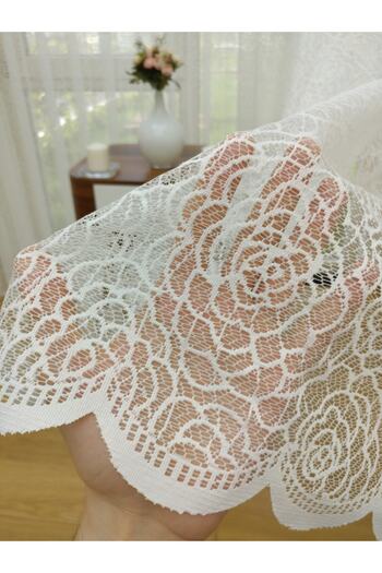Esse Home Custom Knitted Textured Tulle Curtain, 550x260, Tight Pleat, 1/3