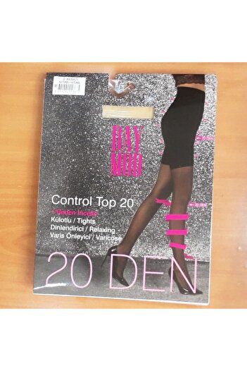 Daymod Slimming Lifting Control Top 20 Denier Corset Thin Pantyhose Sahara Color