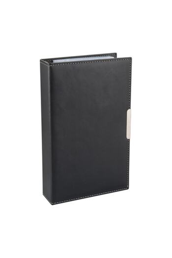 2K 4 Rows 192 Card Capacity Business Card Holder with Faux Leather Mechanism 16x26,5 Cm