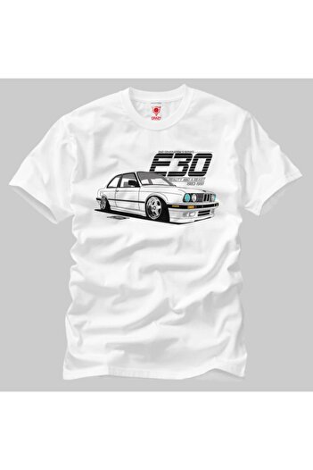Crazy Tricou alb Bmw E30 Beast Beauty pentru bărbați