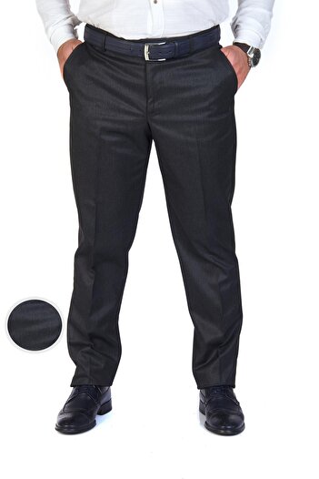 wontilotte Men's Smoked Polyviscon Regular Fit Fabric Trousers