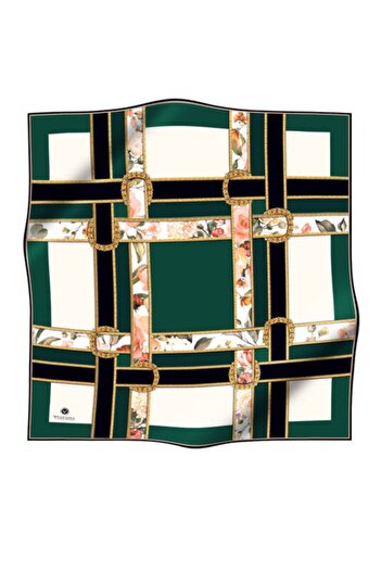Vissona 17203 Emerald Green Tivil Silk Scarf