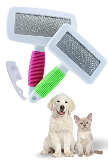 Buffer Small Size Hair Care Set - Pet Grooming Brush with Cat and Dog Wire
