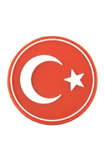 SINGLE SWORD Plastic Pathç 3d Round Turkish Flag Coat of Arms