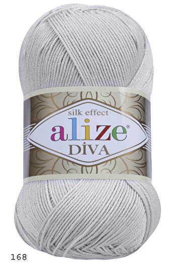 Alize Відкритий сірий Diva 168 (пакет з 5 штук)