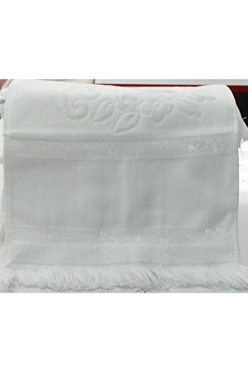 Nurpak Kitchen Towel Etamine Cloth Velvet Dyeing White Fringed 30x50