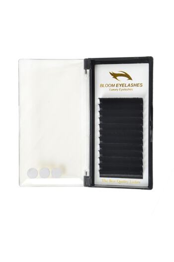 luxury eyelashes Bloom D Kıvrım 9mm Uzunluk Ipek Kirpik, Volume Kirpik Çek-tak Sistem (0,07 MM KALINLIK)