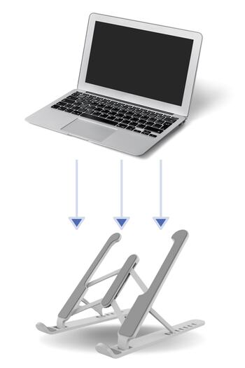 Buffer ®   Adjustable Plastic Laptop Support Base Foldable Portable Laptop Stand Heighten