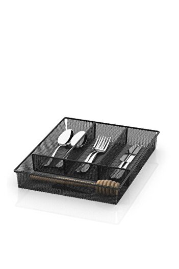 Teknotel ÇEKMECE İÇİ DESENLİ KAŞIKLIK MAT SİYAH MG071