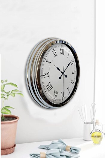 Kasva Concept Hediyelik 40 Cm Metal Romen Rakamlı Duvar Saati Modeli