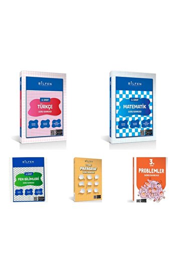 Bilfen Yayınları Bilfen 3.sınıf Türkçe-matematik-fen Bilimleri-paragraf-problem Soru Bankası